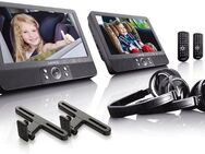 Lenco DVP-939 - port. 9 DVD-Player Set mit Doppellaufwerk/ Kopfhörer Portabler DVD-Player (Haltergungen & Kopfhörer im Lieferumfang)