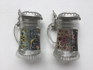 BMF Vintage Glas Krüge Set mit Zinndeckel 1960er Jahre - Fulda