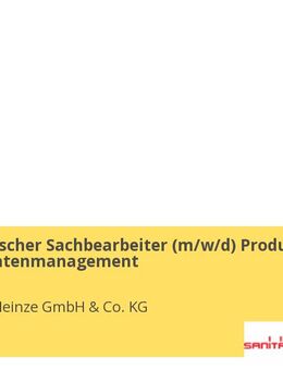 Kaufmännischer Sachbearbeiter (m/w/d) Produkt- & Stammdatenmanagement - Ainring