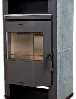 Kaminofen Prismo Vollstein, 6,4 kW, Zeitbrand, Vollstein Verkleidung