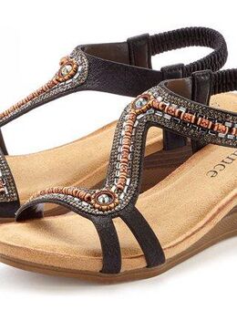 Vivance Sommerschuh Sandalette Sandale, Sommerschuh mit Glitzerdetails und elastischem Riemchen VEGAN