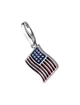 GIORGIO MARTELLO MILANO Charm-Einhänger Flagge USA, Silber 925