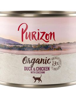 Sparpakete Purizon Organic 12 x 200 g - Ente und Huhn mit Zucchini