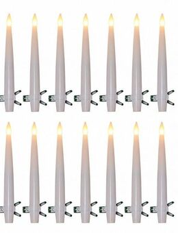 my home LED Dekolicht LED Kerzen Nurvo, Timerfunktion, mehrere Helligkeitsstufen, LED fest integriert, Warmweiß, Verstellbare Clips