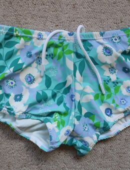 2 Lahua Beachwear Badehosen Swim Trunks Floral Blumen bunt multicolor blau pink grün rosa weiß Größe XL - Niddatal