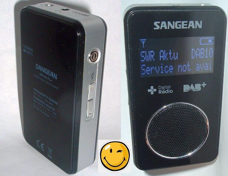 Sangean DPR-34 schwarz gebraucht, DAB/UKW Taschenradio - Sinsheim