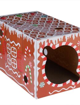 TIAKI Katzenkratztunnel Lebkuchen - L 50 x B 30 x H 30 cm