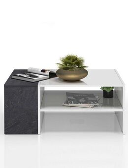 INOSIGN Couchtisch Coro, Couchtisch, Couchtisch mit seitlichem Stauraum,Sofatisch, Länge 90 cm, mit zwei Ablagefächern davon eines geschlossen