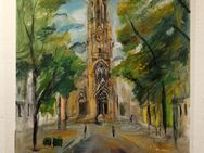 Kirche, Acrylbild (AMOS Nr. 6) - Stuttgart