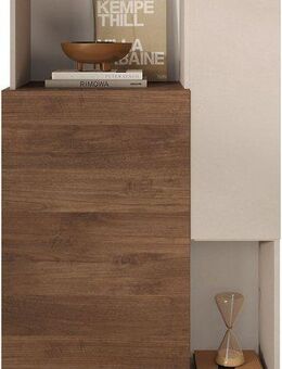 INOSIGN Highboard Monaco Höhe 154 cm, Stauraumschrank mit 2 Türen (4 Fächer) und 2 offen, Hohe, schmale Kommode – sanftes Schließen, edles Design, viel Platz