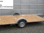 Plattformanhänger 1000kg ca 388 x 200, mit Brief, ideal für TINY House, Quad- Zweirad-Maschinentransporter etc. (Knaus Azur 400 BJ 92) - Schotten Zentrum