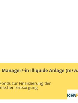 Investment Manager/-in Illiquide Anlage (m/w/d) - Berlin
