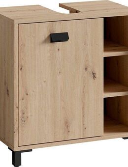 byLIVING Waschbeckenunterschrank Wellness (1-St) 60cm Waschbeckenunterschrank mit Metallgriff und viel Stauraum.
