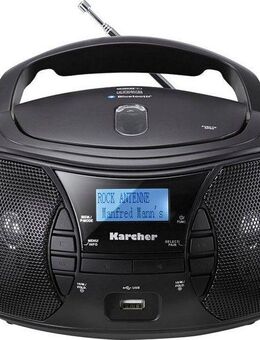 Karcher RR 5028D Boombox (Digitalradio (DAB), FM-Tuner, UKW mit RDS, 3,2 W, CD-Player, USB-Anschluss für MP3-Wiedergabe, Bluetooth)