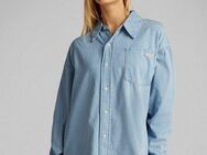 Calvin Klein Jeans Jeansbluse OVERSIZED LS DENIM SHIRT mit Logostickerei