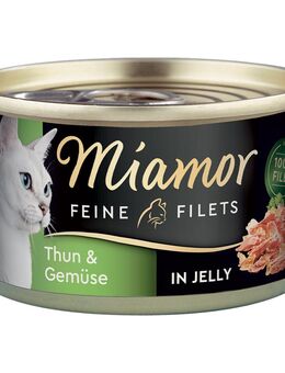 Miamor Feine Filets Dose 6 x 100 g - Thunfisch & Gemüse in Jelly