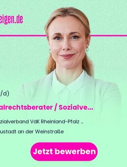 Sozialrechtsberater / Sozialversicherungsfachangestellte (m/w/d) - Neustadt (Weinstraße)