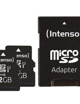Intenso microSD Karte UHS-I PREMIUM 2x 32 GB Speicherkarte (32 GB, UHS-I Class 10, 90,00 MB/s Lesegeschwindigkeit)