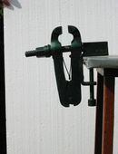 Antike Schraubzwinge Feilkloben Schraubklemme mit Tischhalterung in 04315