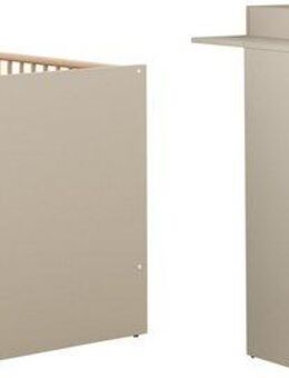 trendteam Babymöbel-Set Beja, (Set, 2-tlg), Babyzimmermöbel: Kinderbett und Wickelkommode - silberfarbene Griffe