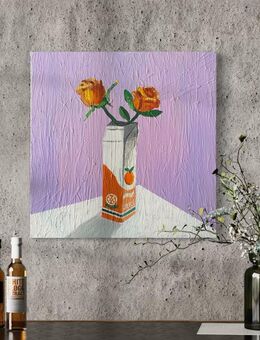 Originales Acrylbild „Frühstücksromantik“ 60 x 60cm auf Leinwand - München Schwabing-Freimann