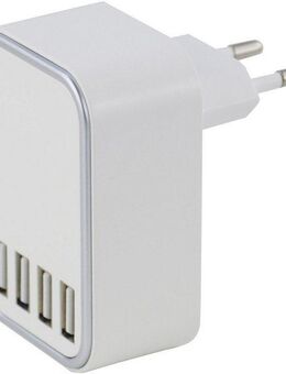 easy! BY FHL Hub Ladeadapter - 4 mal USB-Port USB-Adapter Typ C (Eurostecker), Ladeadapter USB, Adapter, 4X USB-Port, Eurostecker, ohne USB-Kabel