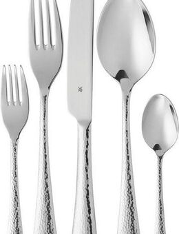 WMF Besteck-Set Sitello (30-tlg), 6 Personen, Cromargan® Edelstahl Rostfrei 18/10, geschmiedete Messer, farbecht, Wellenschliff, spülmaschinenfest
