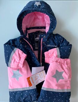 Baby Mädchen Skianzug Schneeanzug Jacke Rosa Bunt Rodeo reflektierender Streifen Kinder Gr. 80 neu mit Etikett - Albstadt