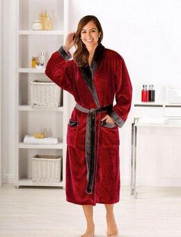 Gözze Unisex-Bademantel Seidenfeeling, ideal für Sauna & Spa, Hotelbademantel, Morgenmantel, Langform, Wellsoft-Microfaser, Schalkragen, Gürtel, für Damen & Herren, mit edlem Glanz, lang