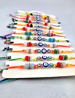 12 Stück Armband mit Nazar Boncuk Blaue Auge Perlenoptik Arm Modeschmuck Geschenkidee Evil Eye Armbänder 14,90€ - Villingen-Schwenningen