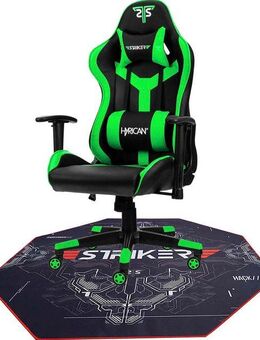 Hyrican Gaming-Stuhl Striker Gaming-Stuhl "Copilot" Gamingstuhl + Stuhlunterlage (Set), Bodenschutzmatte 1100x1100x2mm