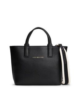 Tommy Hilfiger Henkeltasche TH LOGOTAPE MINI TOTE, Damen Umhängetasche, Schultertasche mit doppeltem Henkel