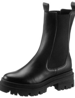 Tamaris Chelseaboots, Blockabsatz, Schlupfboots, Kurzstiefel, beidseitige Stretcheinsätze