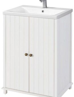 Home affaire Waschtisch Vili, Badmöbel aus massiver Kiefer, Breite 61cm, 2 Türen