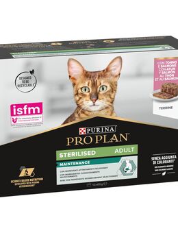 PURINA PRO PLAN Cat Sterilised Maintenance - Lachs & Thunfisch (12 x 85 g)