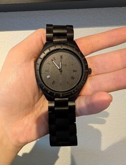 LAiMER Holzuhr - Edelholz - Braun - Batterie Leer - Essen