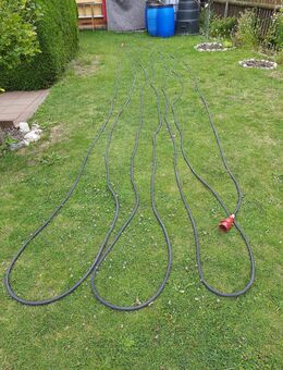 Kraftstromkabel mit Stecker und Dose, Gummimantel, 50 m für 25,00 € - Langenwetzendorf