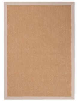 carpetfine Sisalteppich Sisal, auch als Läufer erhältlich, rechteckig, Höhe: 5 mm, mit farbiger Bordüre, Anti Rutsch Rückseite, viele Größen, Wohnzimmer