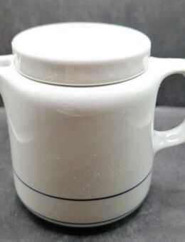 Hutschenreuther Kännchen Deckel Kaffeekanne Kaffekännchen Porzellan grau 10x10cm - Essen