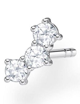 THOMAS SABO Single-Ohrstecker farbige oder weiße Steine, H2132-051-14, H2132-414-14, H2132-488-7, mit Glas-Keramik Stein, Korund (synth), Zirkonia (synth)