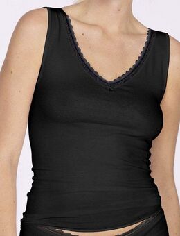 Nina Von C. Achselhemd Simply basic, weich, elastisch, bequem, eng, mit Spitze, V-Ausschnitt