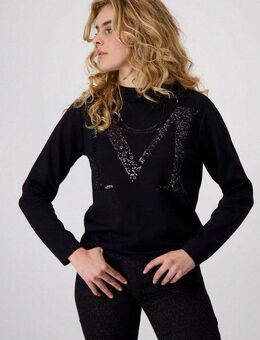 Monari Sweatshirt mit Pailletten
