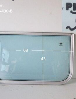 Wohnwagenfenster Planet PPB-RX D633 ca 68 x 43 BADFENSTER (gebr.) Fendt / Tabbert (blau weiß getönt) - Schotten Zentrum