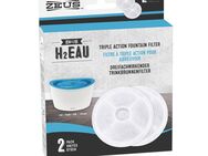 Zeus Fresh & Clear Trinkbrunnen mit Spritzschutz - Zubehör: H2EAU Triple Action Ersatzfilter (2 Stück)