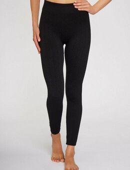 Lavana Strickstrumpfleggings mit Zopfmuster und innen weich angeraut