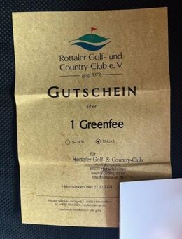 18-Loch Greenfee Rottaler Golf-Club (zwischen München und Passau) - Daisendorf