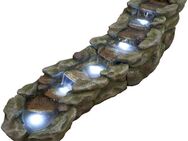 AcquaArte Gartenbrunnen Wasserspiel BREMBO, Komplettset mit LED-Beleuchtung, Pumpe und Anschlussmaterial