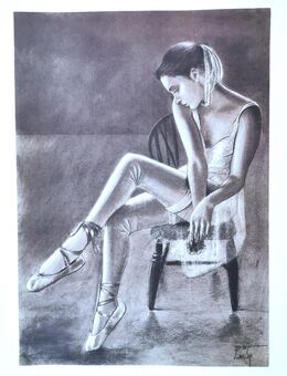 Kunstdruck Yousef Ziaeian "Balletttänzerin" 25cm x 35cm - Dresden