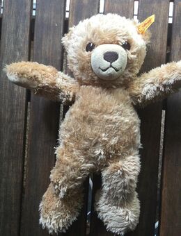 Steiff Plüsch Figur Teddy Teddybär mit Knopf und Fahne - Fulda
