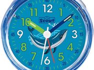 Scout Kinderwecker Favorit Quarzwecker, Geschenkidee, Kinderzimmer, Jungen, Schulanfang, Wal
